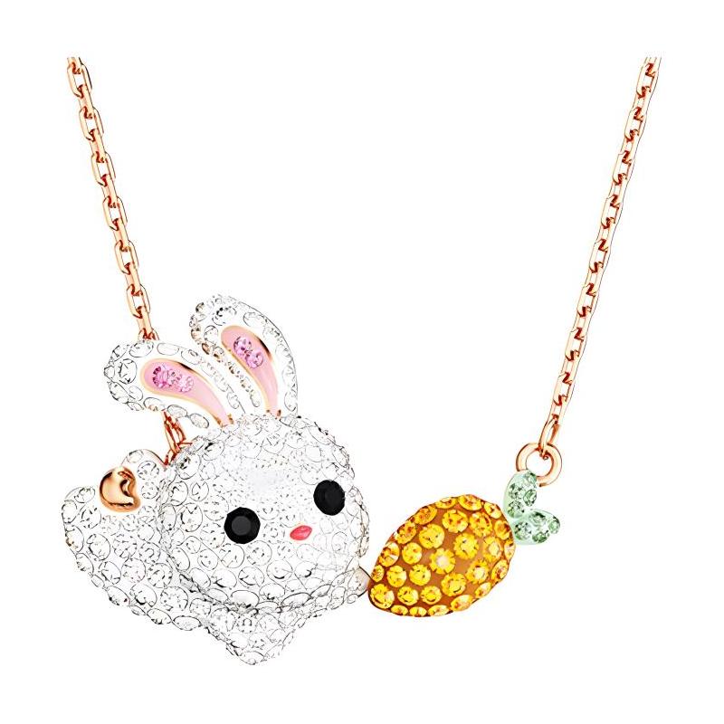 Swarovski Chinese Zodiac Powerful Red Rabbit Carrot Pendant Necklace Women s Multicolor 5647971 красный