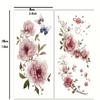 2 Stück Blumenarm Tattoo, großes Rosenblüten Tattoo, Rose Temporäres Tattoo Frau, Rose Temporäres Blumen Tattoo Design, Rosen Tattoo für die Brust der Frau