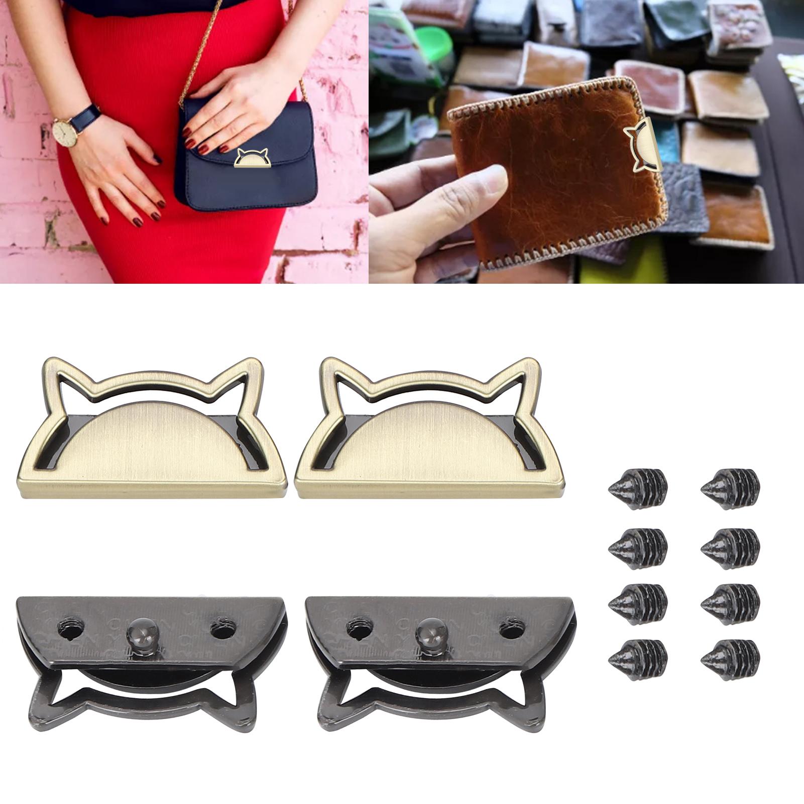 4 Набора Металлических Декоративных Пряжек Зажимы-Стопоры Кошки Кожгалантерея Багаж Аксессуары