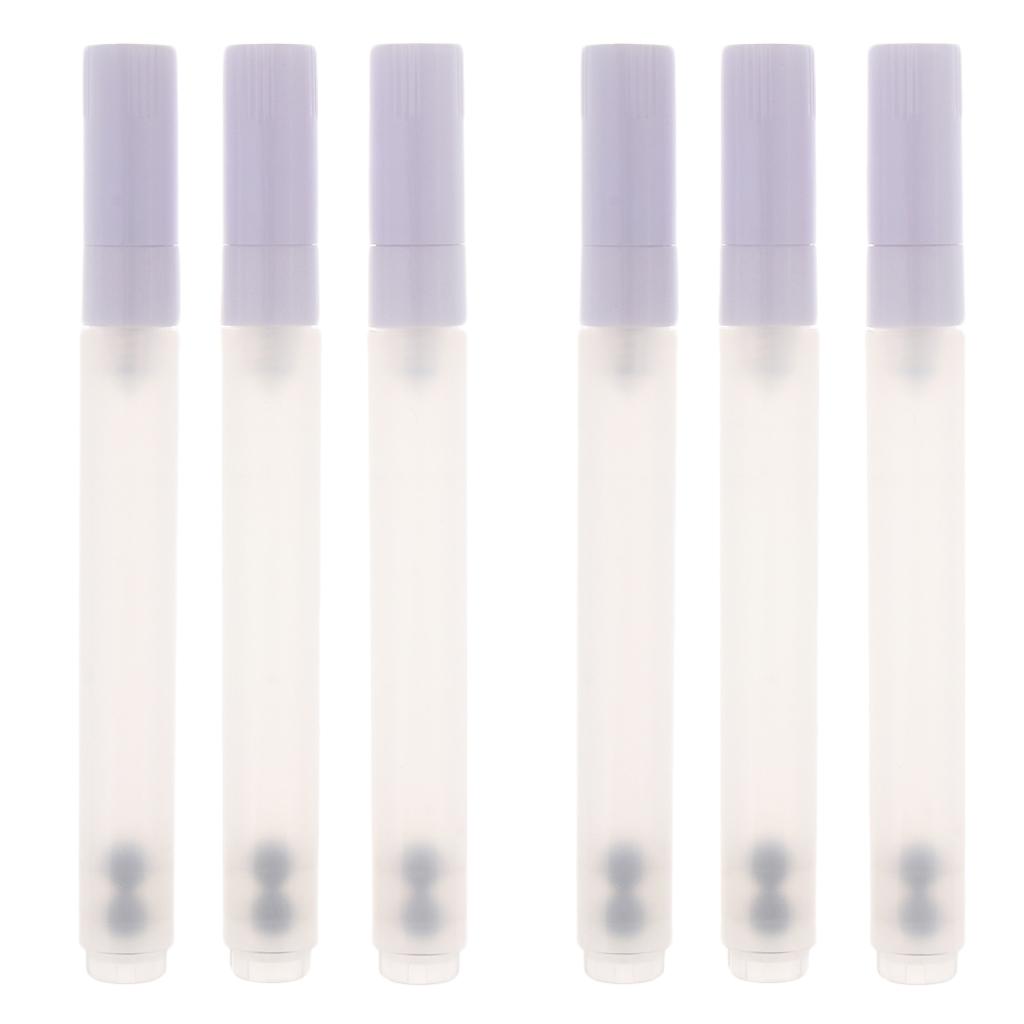 6x Oil Acrylic Marker Pen Refill Empty Pens Tube for Artists