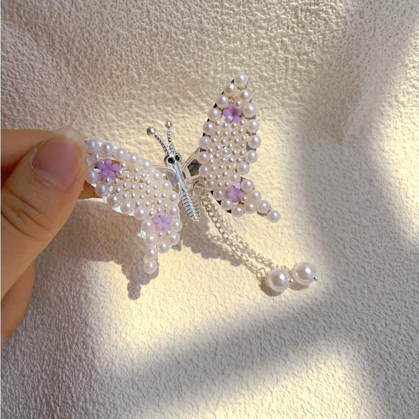 Korean Ancient Style Flapping Butterfly Tassel Hair Clip & Hairpin