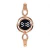 Yousheng Women Wristwatch Round Dial LED Night Light Touch Screen Accurate Time Display Scratch-resistant Smooth Surface Electronic Watch for Daily