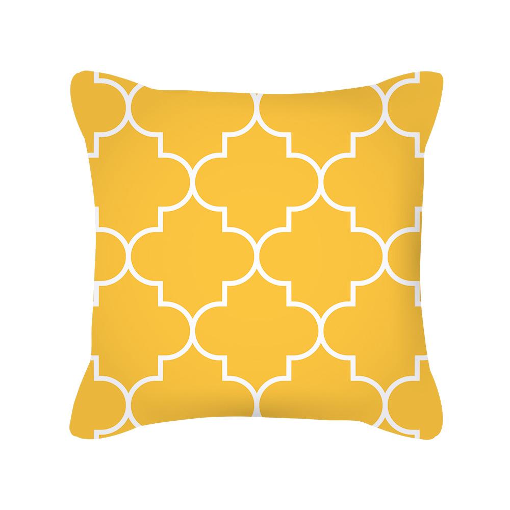 European Style Golden Geometric Pattern Pillow Cover Sofa Cushion Cover New Homeware Pillow Cover