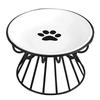 Pet Food Plate and Rack Set Whisker-Friendly Anti-Vomit Cat Plate Set for Cats and Small Dogs