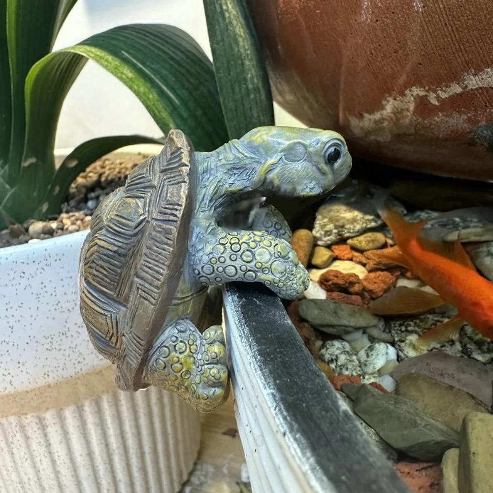 Garden Turtle Resin Statue With Realistic Design And Vibrant Colors Weather Resistant Outdoor Ornament For Patio
