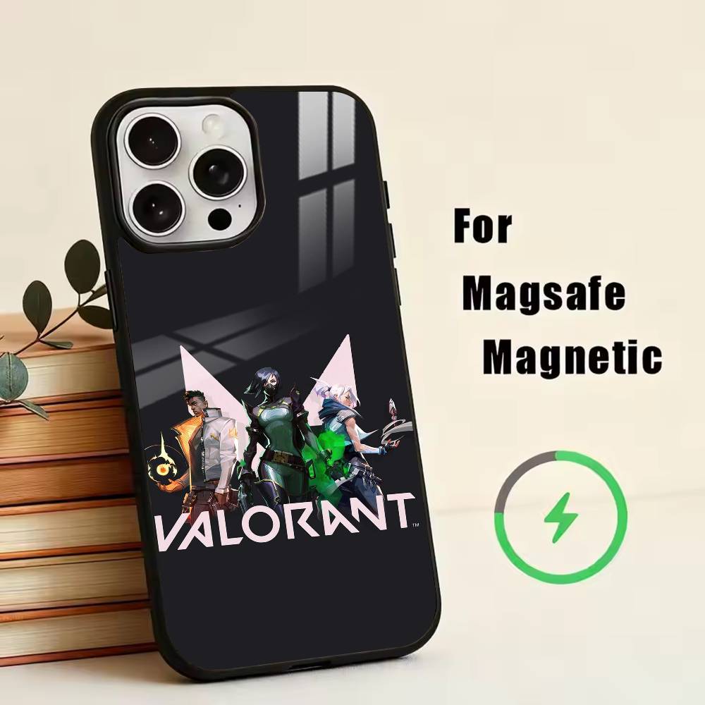 

Games V-Valorant Phone Case For iPhone17,16,15,14,13,12,11 Plus,Pro Magnetic with Magsafe Wireless Charging iphone16e