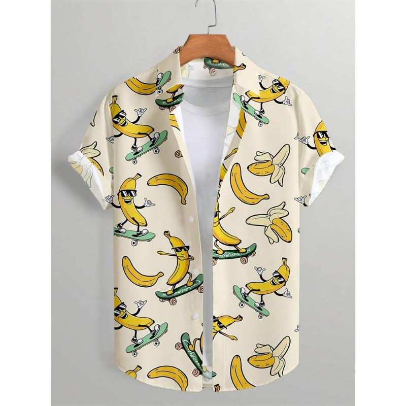 Hawaïaanse Heren Korte Mouw Shirts Strandshirts Heren Shirts Grote Herenkleding Cartoon Dierlijke Patronen Los En Ademend
