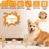 Elevated Dog Bowls Adjustable Raised Dog with 2 Stainless Steel Food Water Bowl Bamboo Stand Wood Pet Small Medium Large Dogs