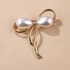 Pearl Corsage Brooch Jumper Cardigan & Shawl Pin Cute Bow Design Long-lasting Color Exquisite Hypoallergenic Women's Accessory