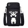 Morsom Anime Cat Liten Messenger Bag Hengende Neck Mynt Veske Vertikal Håndveske Kvinner Mobiltelefon Vesker Cartoon Small Crossbody Bag