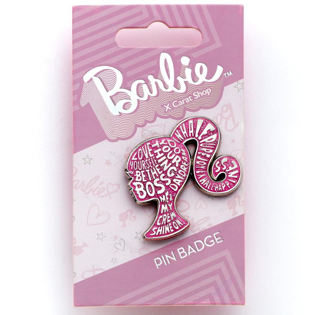 barbie Sparkly Silhouette Enamel Pin Badge