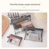 Large Capacity Nylon Mesh Transparent Makeup and Toiletry Bag - Ideal for Travel and Business Trips.