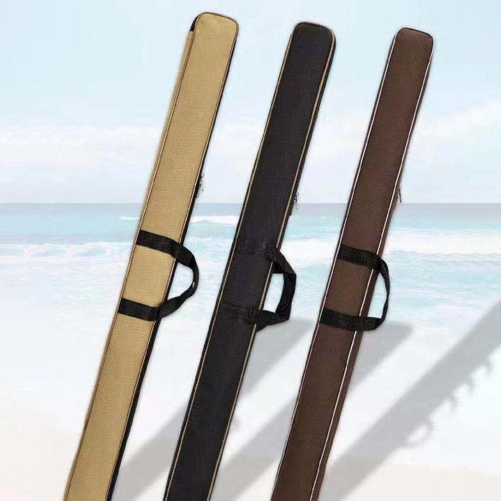 Hand Woven Handle Fishing Rod Case Storage Two Way Zipper Fishing Gear Bag Storage Umbrella