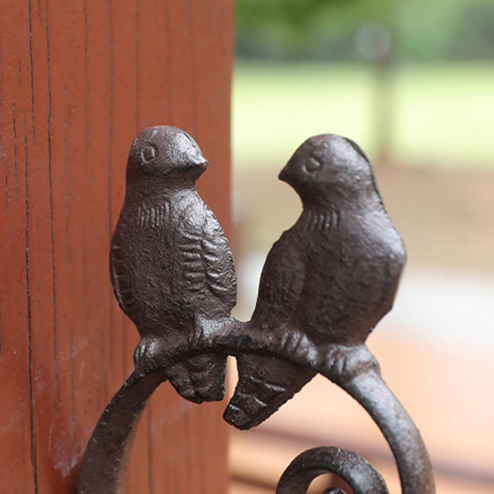 Front Porch Bell Outdoor Bird Bell Rustic Iron Dinner Bell with Bird Design Vintage Wall Mounted for Farmhouse Church Decor