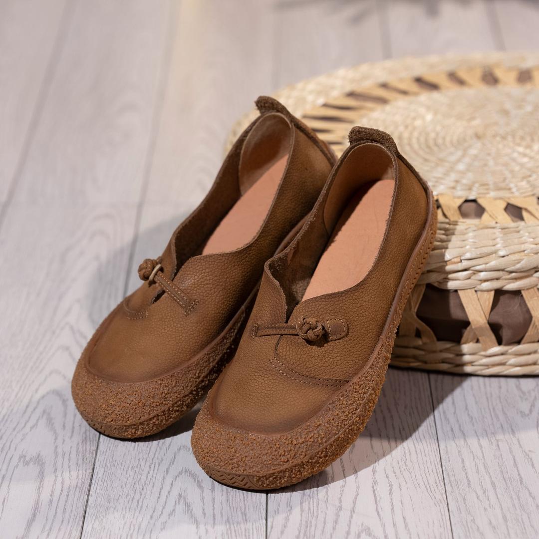 

Женские туфли из первого слоя кожи, застежка ципао, ретро-стиль, женские туфли, ретро-стиль, матовая кожа, мягкая подошва, мягкая поверхность, одинарная туфля 39