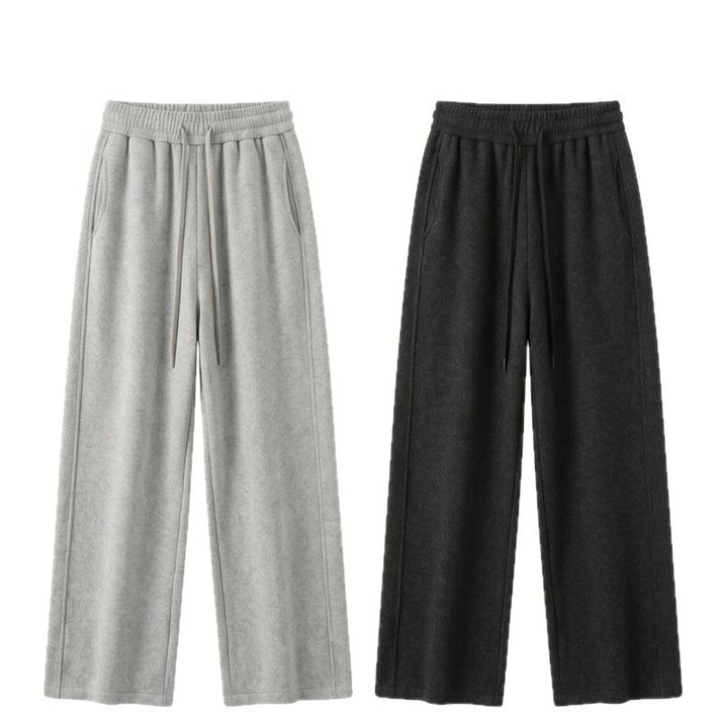 Women S High Waist Wide Leg Casual Pants Fall Winter Fleece Lined Slim Fit