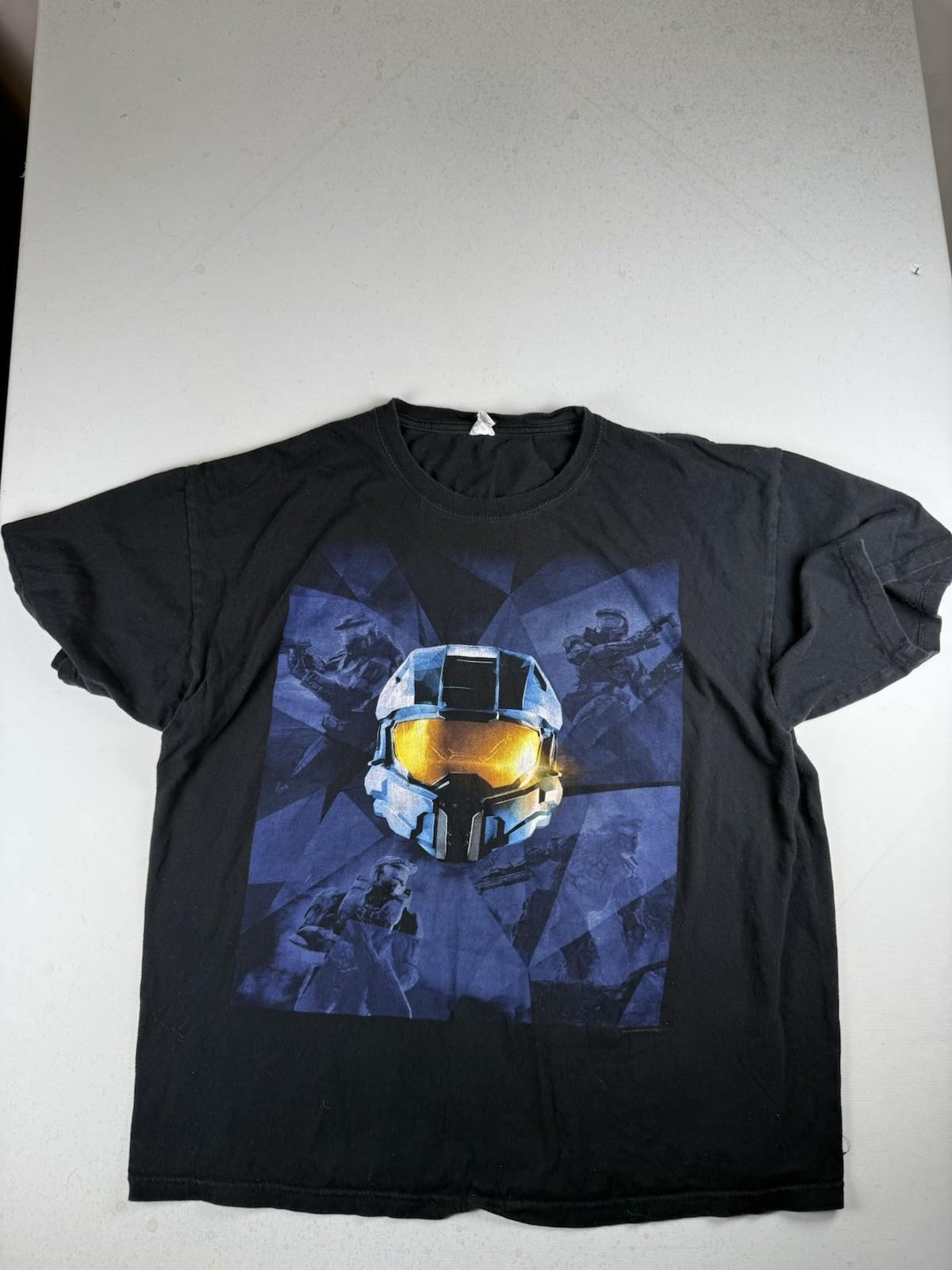Vintage Halo Xbox Micrisoft 2014 Promo Game T-shirt XL Adults Black Unisex T-Shirt XXXXL