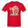 Gary The Snail Loose Tshirt Retro Sports Solid Color Basic Tee
