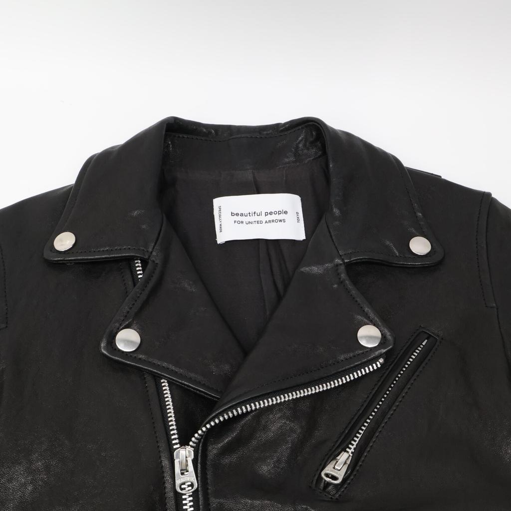 beautifulpeople 1260402401 Black Leather Riders Jacket Jacket 140 blackUsed