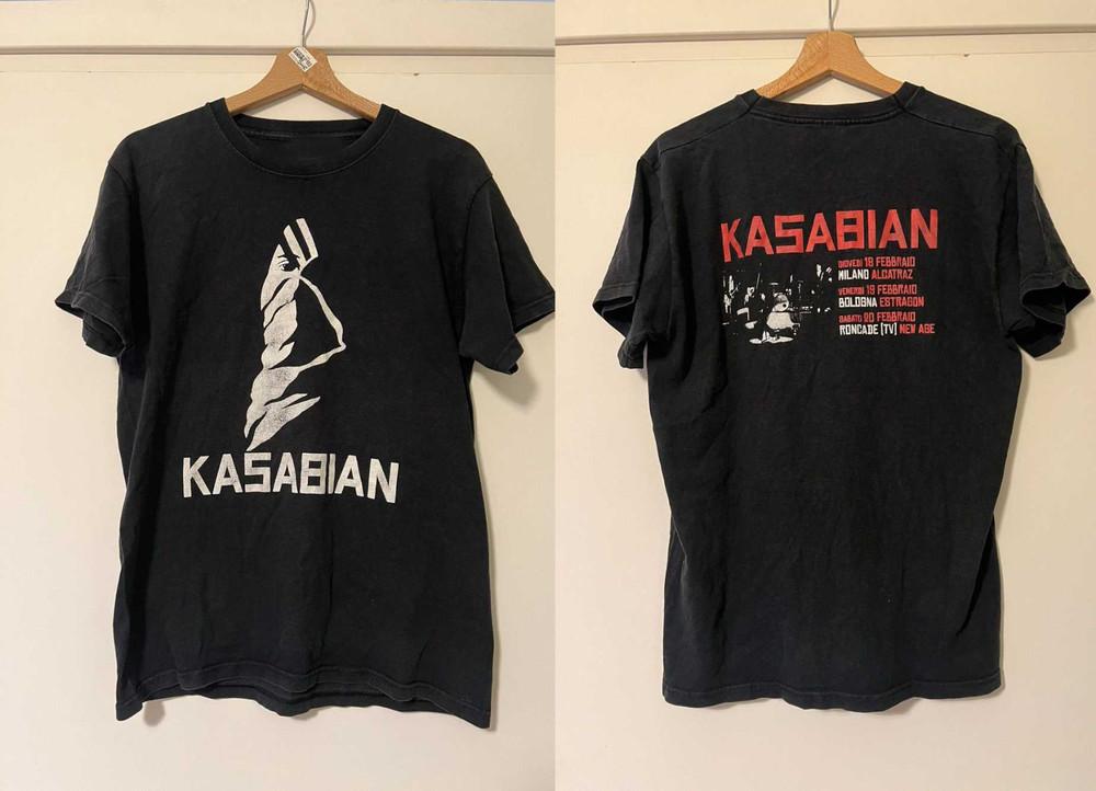 2 Sides Kasabian Band Italy tour Black Shirt All size S5XL T145 Unisex T-Shirt L