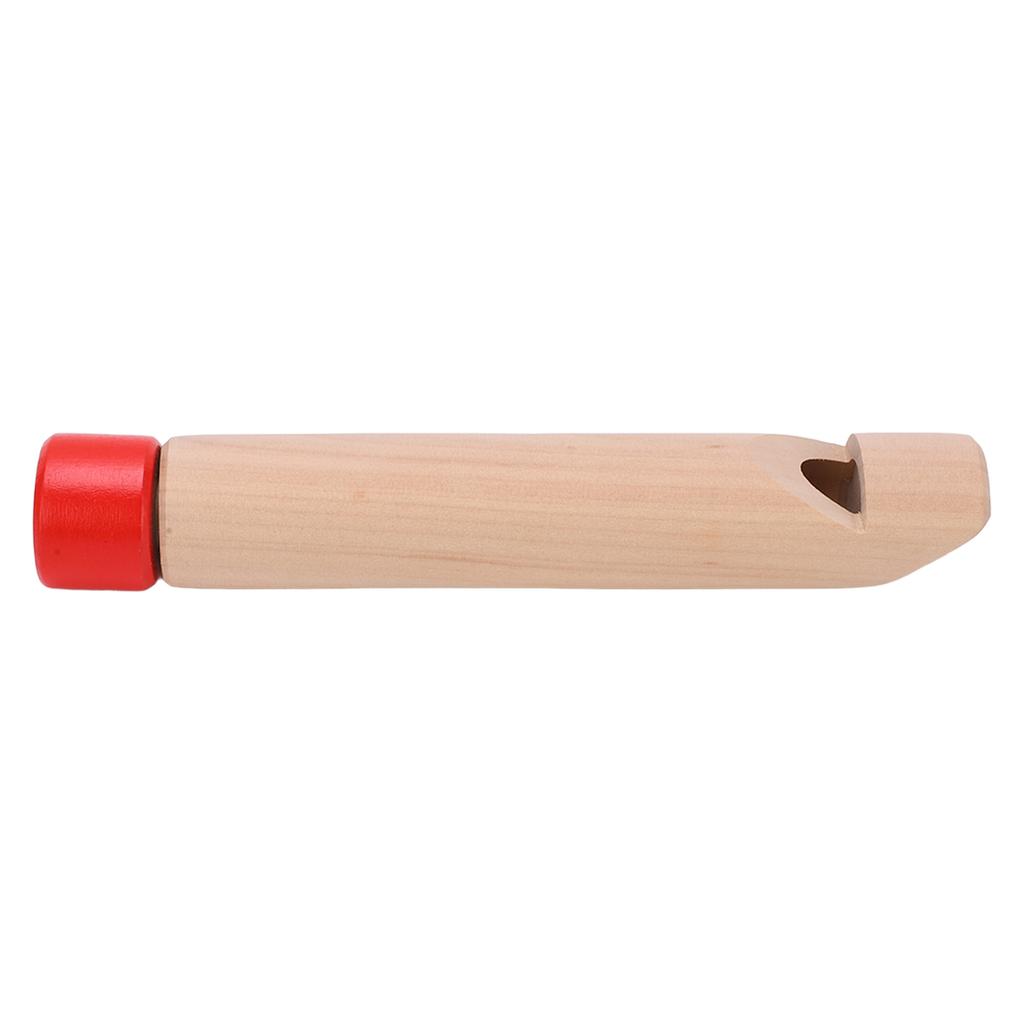 Wooden Slide Whistle Push Pull Voice Change Flute Educational Instrument Toy for ChildrenRed Handle