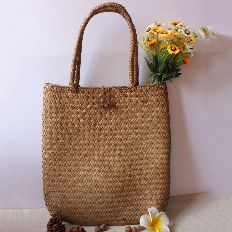 Women Fashion Designer Lace Handbags Tote Bags Handbag Wicker Rattan Bag Shoulder Bag Shopping Straw
