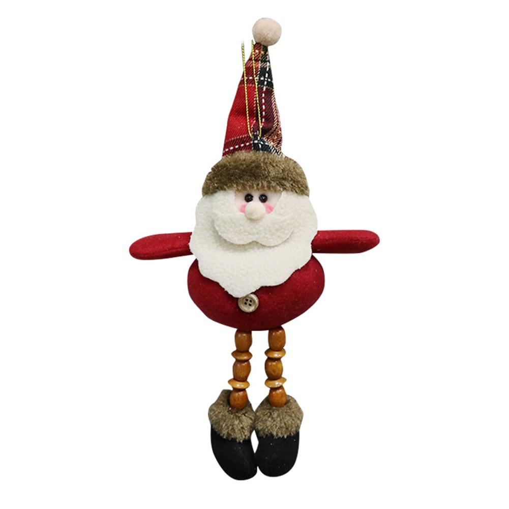 Christmas Hanging Plush Ornaments Festive Season Pendant Doll for Home Decoration and Christmas Tree Bows