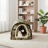 Outdoor Cat House Semi-enclosed With Door Curtains Moisture-proof Cat House Warm Tent Pet Supplies For Kitten Puppy Sleeping
