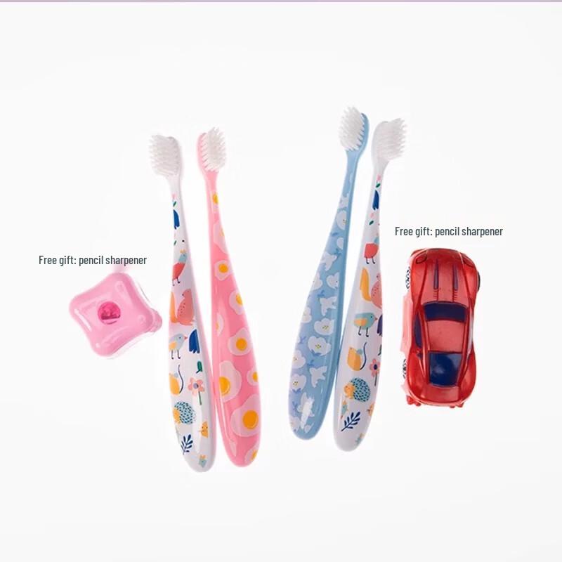 Yingzhijie Kids Soft Gum-Care Toothbrush with Toys (4-Pack)