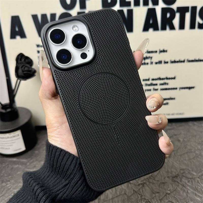 iPhone 17 Heat Dissipating Magnetic Case, Frosted Ultra-Thin, Breathable, Drop-Proof, Protective. 11 чёрный