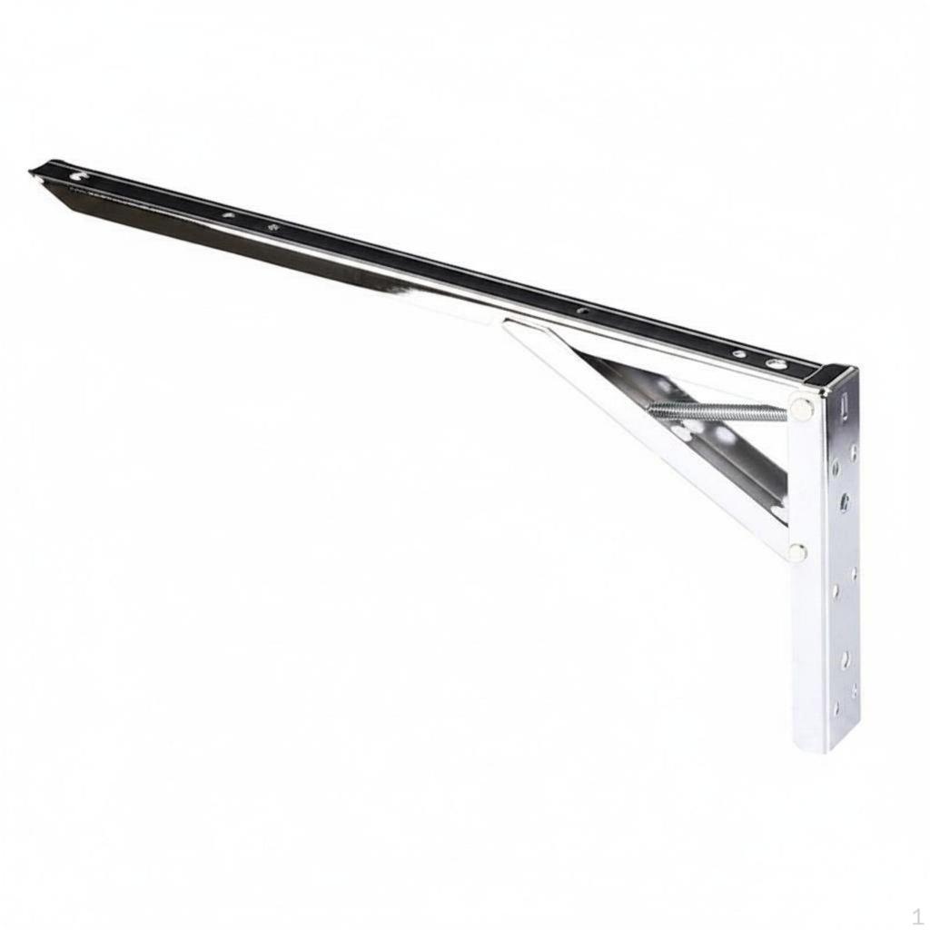 Spring Loaded Shelf Support Bracket SpaceSaving Reinforced Folding Heavy Duty Triangle