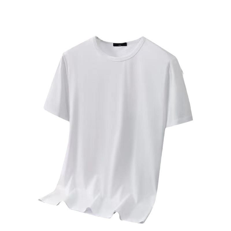 Unisex Solid Color Short-Sleeve T-Shirts - Black & White Summer Tops