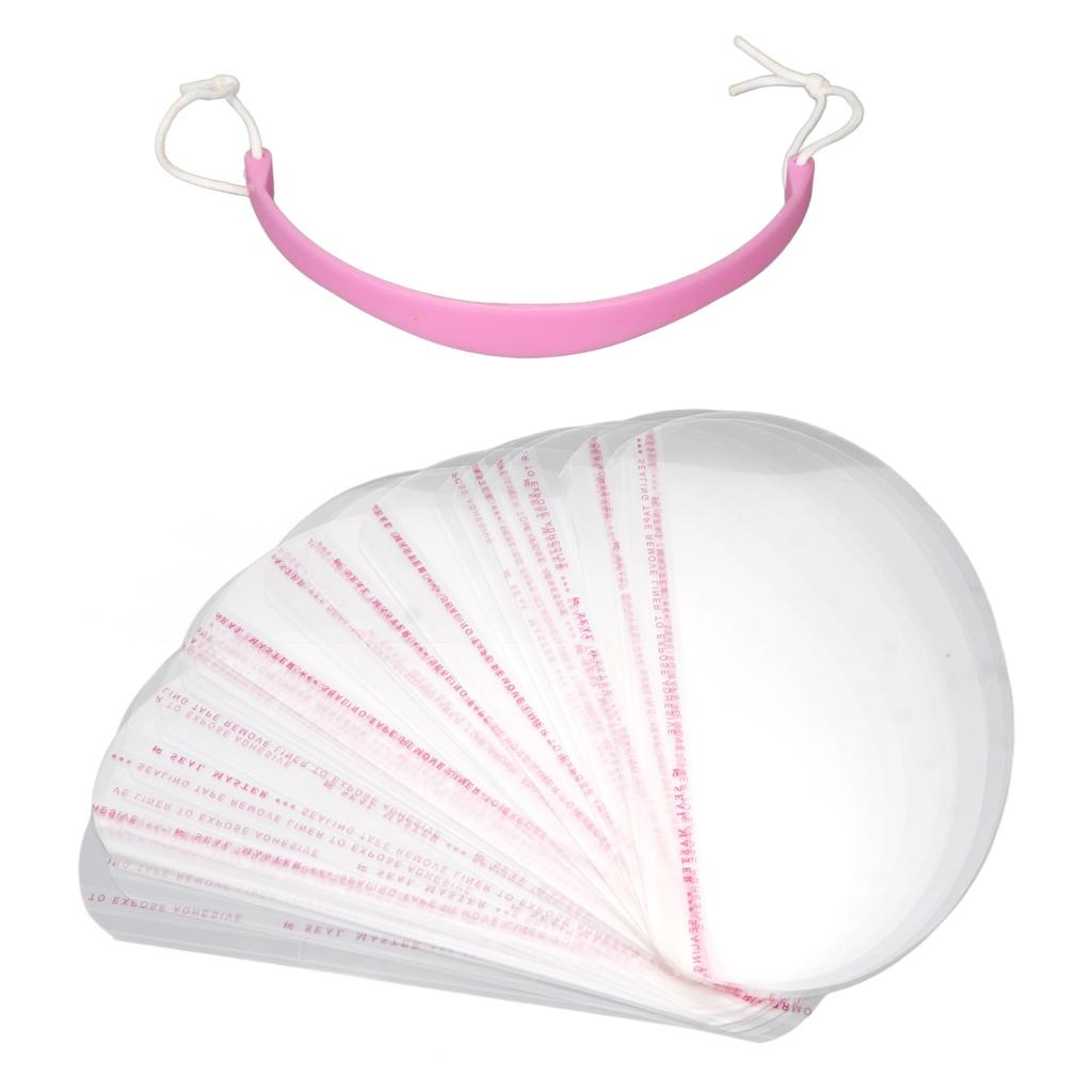 50Pcs Facial Eye Shield Disposable Transparent Facial Shield with Headband for Home Hair Salon