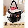 Mesh Shower Caddy Bathroom Portable College Dorm Essentials for Girls Guys Shower Tote Beach Camp Travel Hanging Toiletry Bag Black