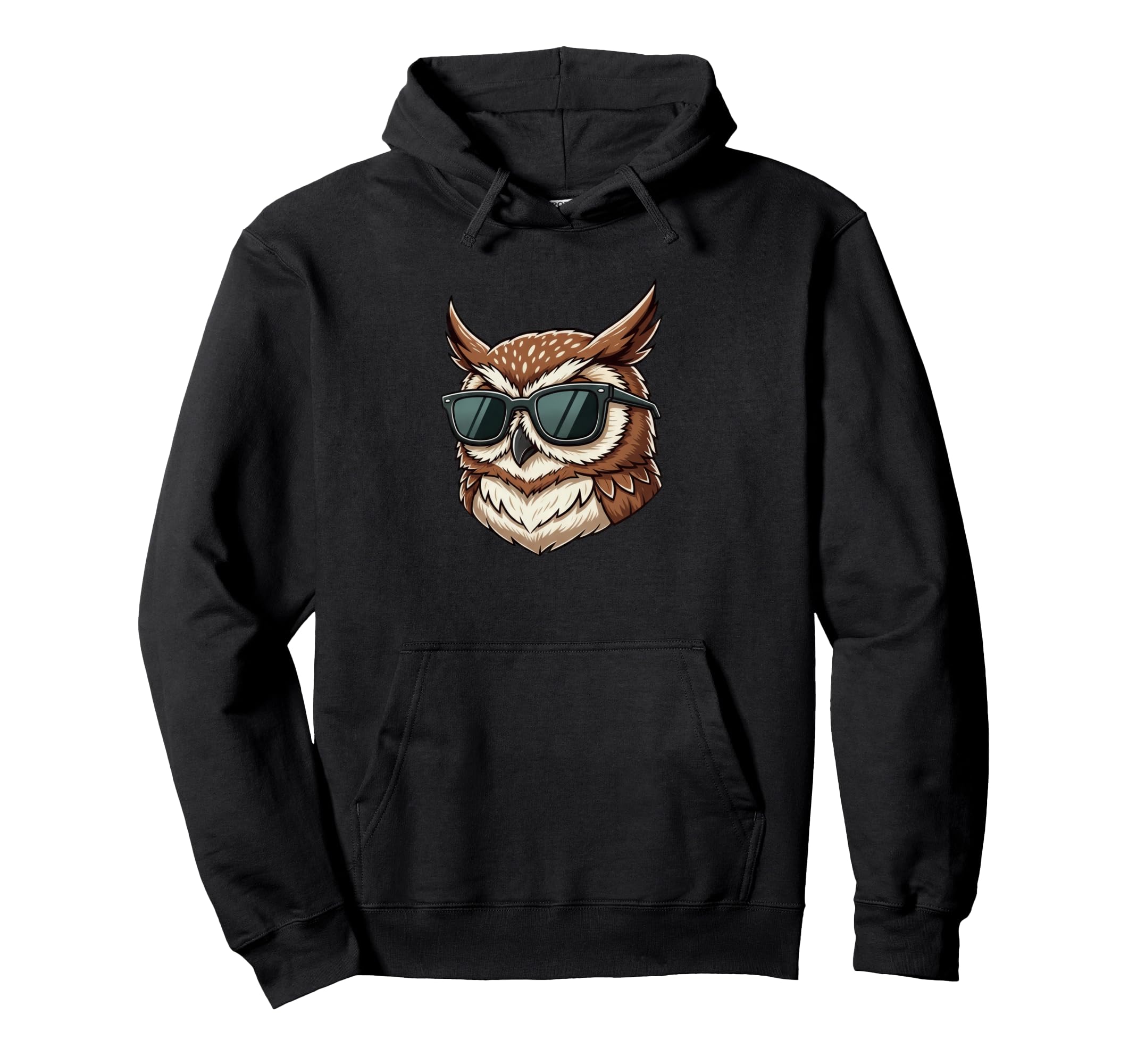 

Cool cartoon owl and sunglasses funny design hoodie