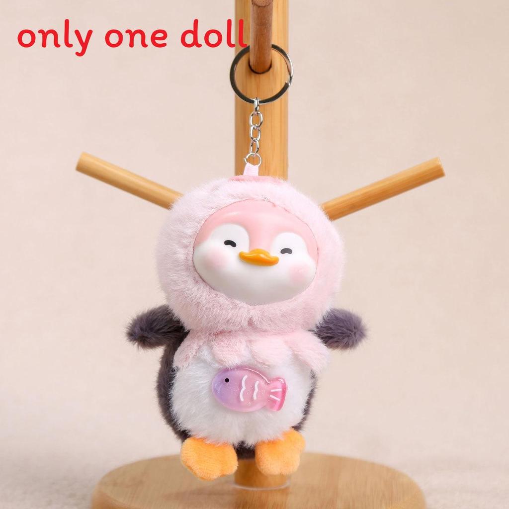 Penguin Plush Keychain With Soft Short Plush Fabric For Girls Bags And Accessories