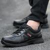 Men's Casual Steel Toe Cap Working Safety Shoes Soft Leather Insulated Sneakers Worker Tooling Security Boots Protect Footwear