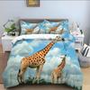 Animal Giraffe Duvet Cover 3D Digital Printing Three-Piece Bedding Set