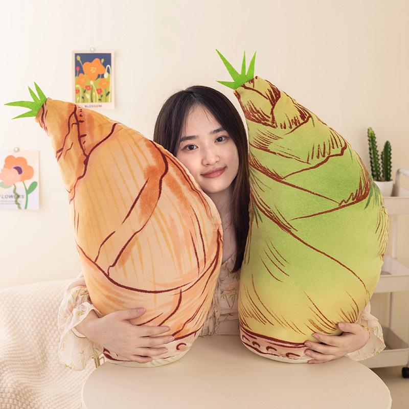 Creative Bamboo Shoot Throw Pillow Plush Toy Doll Home Sofa Pillow Cushion Girl Sleeping Soothing Doll