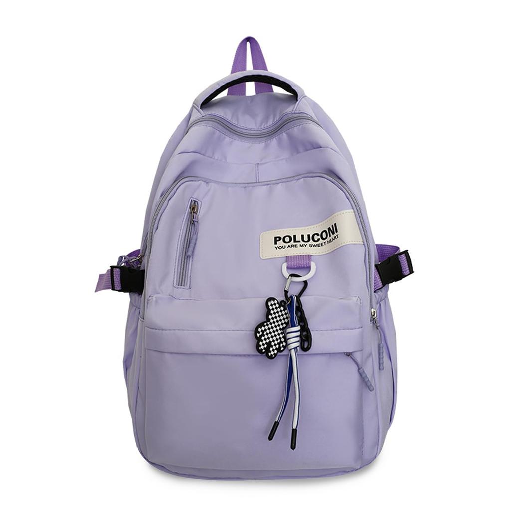FANDARE Women's Large Capacity Lightweight Backpack, Casual and Popular for Students and Students, Unisex, Stylish and Cute Duck Design, Purple,