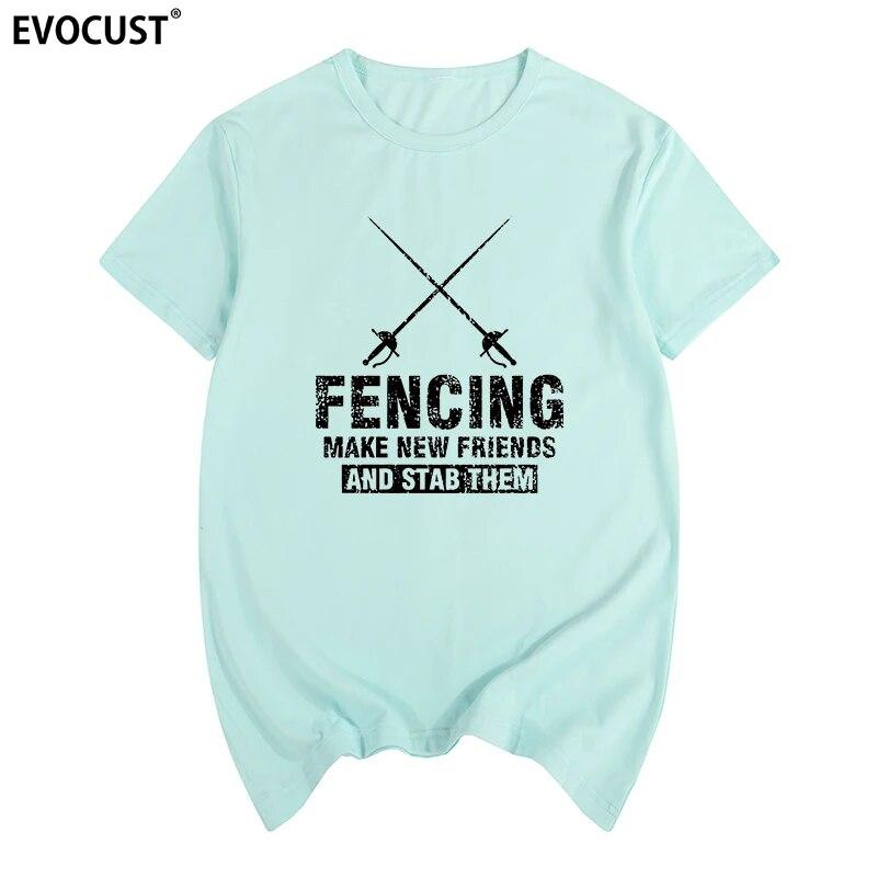 Fechten neue Freunde T-Shirt Baumwolle Unisex T-Shirt Neues TEE T-SHIRT Damen