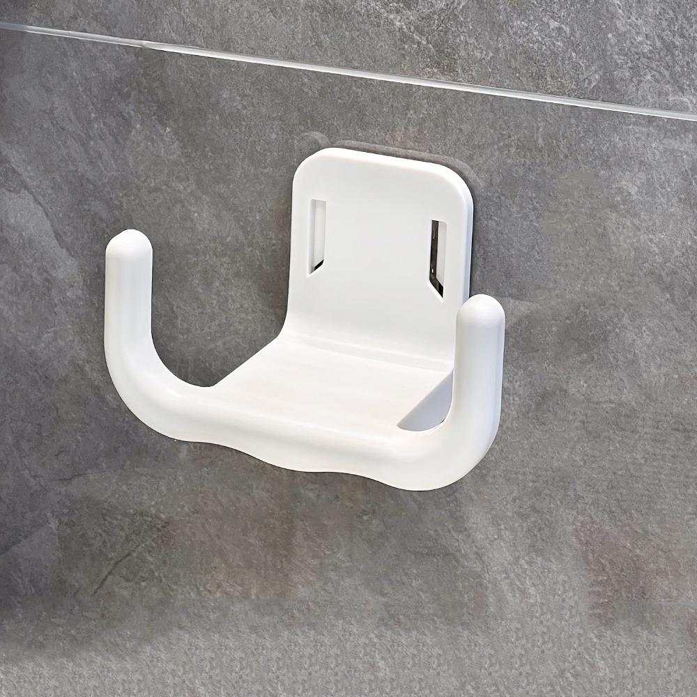 U-shaped Hanging Tissue Holder Removable Wall-Mounted Napkin Holder Tissue Dispenser Household White Style B