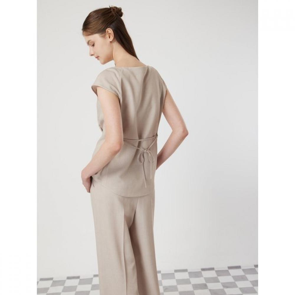 Cc Collect. Linen Blend Boatneck Blouse C252msc043