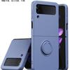 ZFlip3 Folding Screen Mobile Phone Case, Ring Bracket, Imitation Liquid Silicone Integrated Case Zflip4 Anti-skid and Anti-fingerprint.