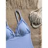 New Sexy Striped Frilled Strappy Women Swimwear One Piece Swimsuit Female Monokini Padded Bather Bathing Suit
