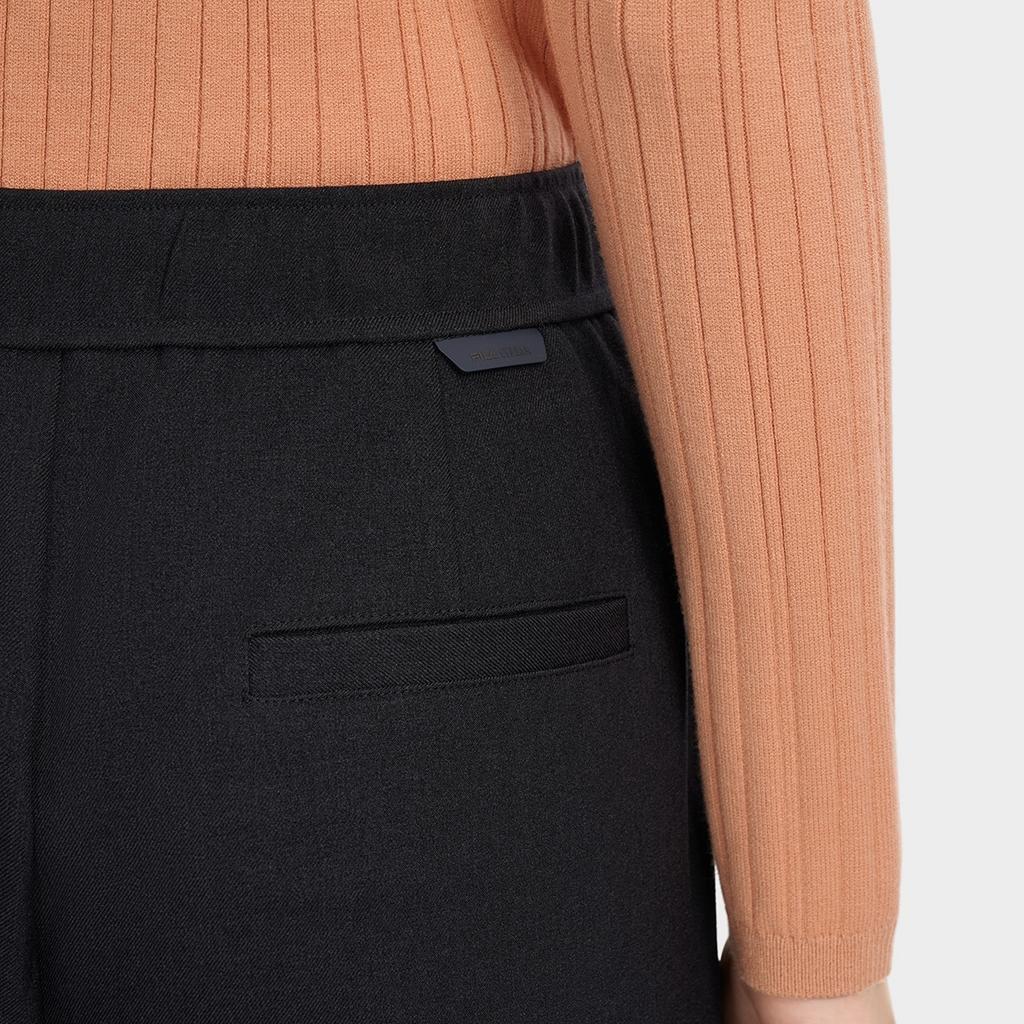 FILA White Classic Fashion Simple Relaxed Comfortable Versatile Straight Leg Woven Casual Pants Women bottoms Legendary-Blue F11W613802FNV