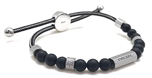 

Diesel Bracelet dx1151040 Black and Silver Prayer Beads