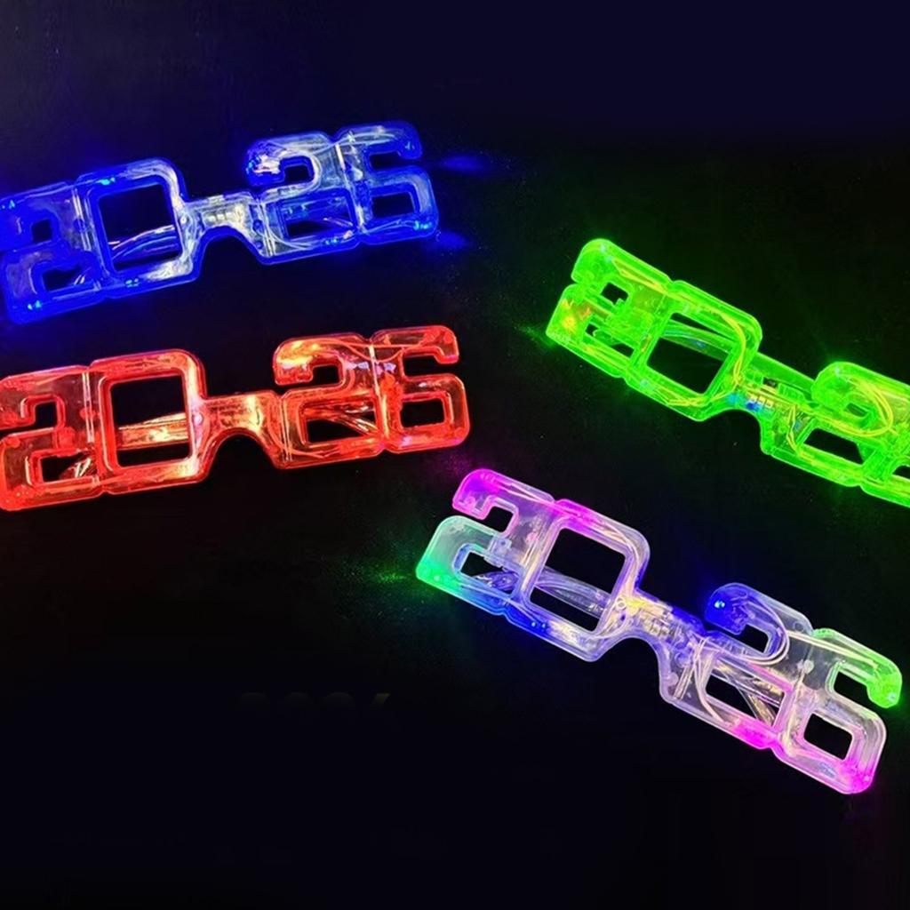 Light Up Glasses,2026 Led Glasses Glow Glasses 3 Light Modes 2026 New Year Eyewear Glow In The Dark Party Supplies
