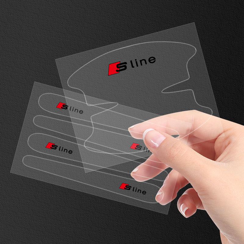 8Pc Transparent Car Door Handle Bowl Anti Scratch Protective Sticker For Audi C7 C6 C5 B5 B6 B7 B8 B9 D3 Q3 Q5 Q7 TT A1 A3 A4 A5