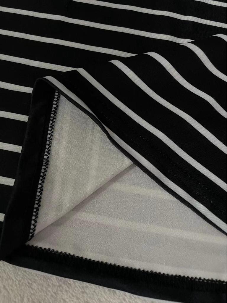 European and American Y2K Style Striped Backless Camisole Top